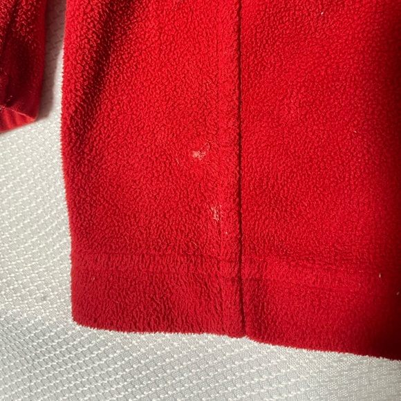 Eddie Bauer fleece quarter zip up red sweatshirt sweater mens size XL - Picture 4 of 5